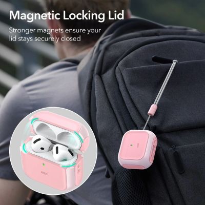 11. Etui ESR Orbit Halolock MagSafe na AirPods 4 - różowe