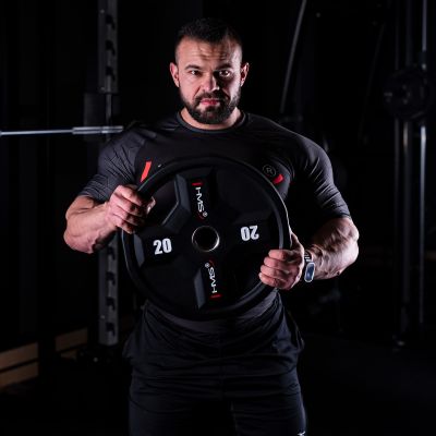 2. TPC20 TALERZ OLIMPIJSKI POLIURETANOWY CPU 20 KG HMS