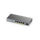 4. Switch Zyxel GS1350-6HP 6p PoE (PoE+: 3;PoE++: 2) 60W Managed Gigabit