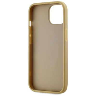 7. Etui Karl Lagerfeld Wrinkled Metal Signature na iPhone 15 - złote