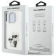 8. Etui Karl Lagerfeld IML Aquarelle Karl & Choupette & Logo na iPhone 16 Pro - białe