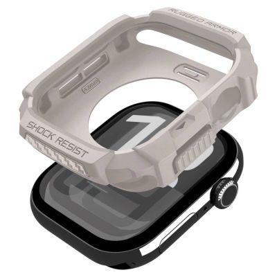 9. Etui Spigen Rugged Armor na Apple Watch 42 mm - beżowe