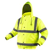 Kurtka robocza ostrzegawcza, lekko ocieplana, bomberka, żółta, rozmiar S