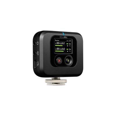 2. Shure MV-TWO-KIT-Z6 - Zestaw dwóch mikrofonów bezprzewodowych MoveMic MV-LAV, case ładujący, odbiornik