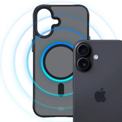 5. Etui 3mk Smoke MagCase na iPhone 17 - czarne półprzezroczyste