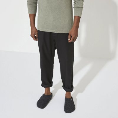 5. Kapcie męskie/damskie Birkenstock Zermatt Cozy Home Anthracite z wełnianego filcu regular szerokie (1014938)