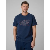 T-shirt regular z nadrukiem męski 4F 4FRSS26TTSHM3989-10S