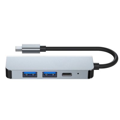7. HUB Tech-Protect V2 4w1 USB-C - USB-A 3.0 / USB-A 2.0 / USB-C / HDMI - szary