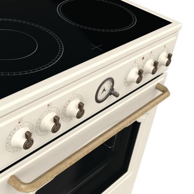 15. Kuchnia elektryczna GORENJE GECS6B70CLI Retro 60 cm | ExtraSteam | AirFry | FrozenBake | kremowy
