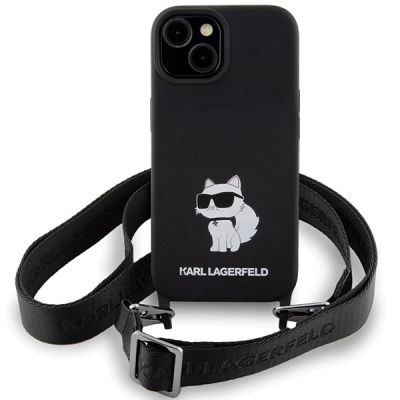 2. Etui Karl Lagerfeld Crossbody Silicone Choupette do iPhone 15 - czarne