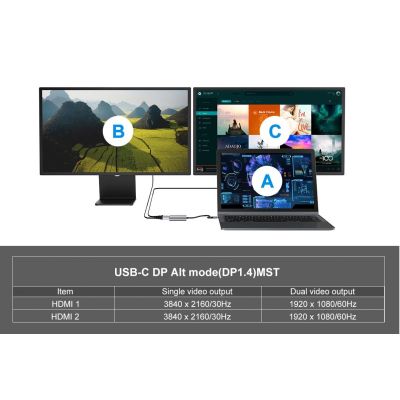 8. Conceptronic DONN13G stacja dokująca Przewodowa USB 3.2 Gen 1 (3.1 Gen 1) Type-C Szary