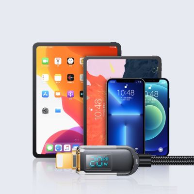 2. Kabel Joyroom A4 USB-C / Lightning 20W 1.2m z wyświetlaczem - czarny