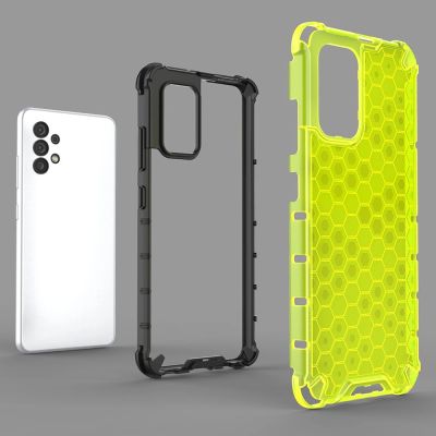 8. Honeycomb etui pancerny pokrowiec z żelową ramką Samsung Galaxy A03s (166,5) czarny