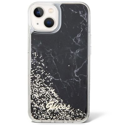 3. Etui Guess Liquid Glitter Marble na iPhone 14 - czarne