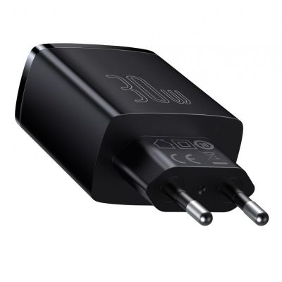 8. BASEUS ŁADOWARKA SIECIOWA 2XUSB, USB-C (CZARNA)