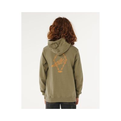 2. Bluza chłopięca RIP CURL Eternal Shred Art Hood-Boy zielona