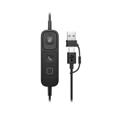 25. HP Poly Mission 425 Classic – przewodowy zestaw słuchawkowy USB stereo (opakowanie zbiorcze)