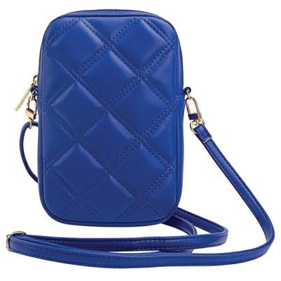 4. Torebka Guess Zip Quilted 4G - niebieska