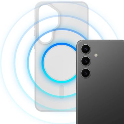 32. Etui 3mk Smoke MagCase na Samsung Galaxy S25 - białe-półprzezroczyste
