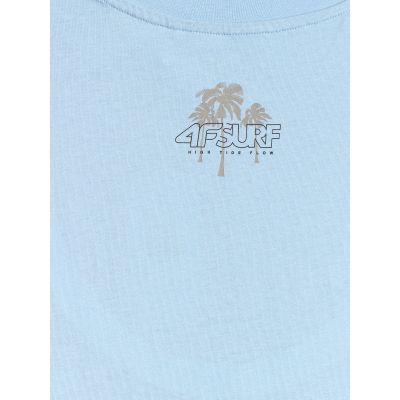 7. T-shirt regular z nadrukiem męski 4F 4FRSS26TTSHM4298-34S