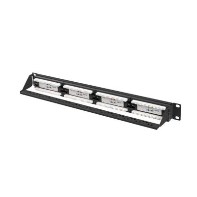 5. LANBERG PATCH PANEL 24 PORT 1U 19" KAT.6A UTP CZARNY PPUA-1024-B