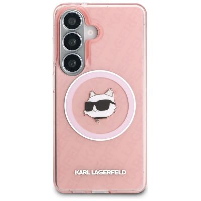 3. Etui Karl Lagerfeld IML Repeated Choupette MagSafe na Samsung Galaxy S26 - różowe