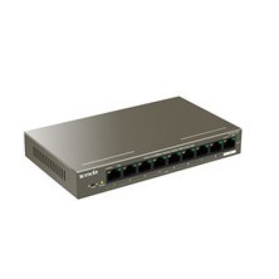 8. Tenda TEF1109P-8-102W łącza sieciowe Fast Ethernet (10/100) Obsługa PoE Metaliczny