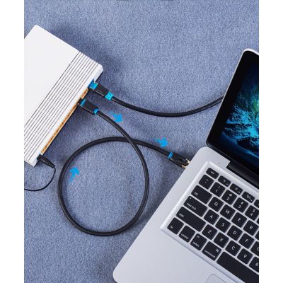 4. Kabel Ethernet Vention Cat8 SFTP 40Gbps 2GHz 3m