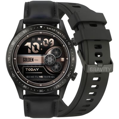 14. Smartwatch Gravity Czarny 2 Paski GT10-3