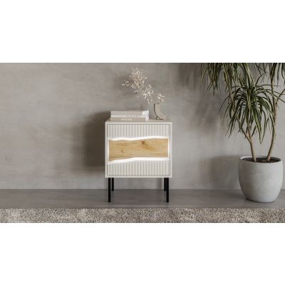 5. Szafka nocna 2szt INSERTO 50x40x61,5 kaszmir + LED