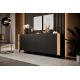 3. Komoda FARO 200x42x82 czarny mat + dąb craft
