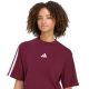 4. Koszulka damska adidas Essentials 3-Stripes Boyfriend bordowa KF6287