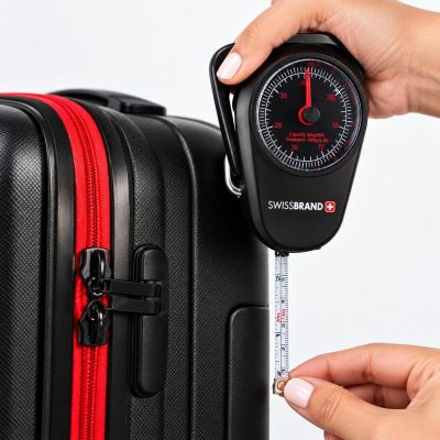 8. WAGA BAGAŻOWA Z MIARKĄ MAX 32KG SWISSBRAND