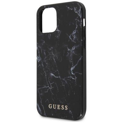 6. Etui Guess Marble na iPhone 12 mini - czarne