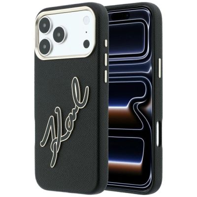 Etui Karl Lagerfeld Smooth Big Resin Signature Logo na iPhone 18 Pro Max / 17 Pro Max - czarne