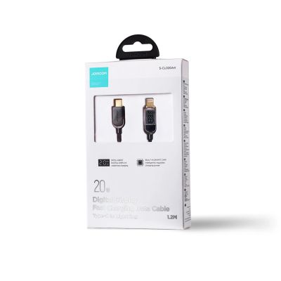 3. Kabel Joyroom A4 USB-C / Lightning 20W 1.2m z wyświetlaczem - czarny