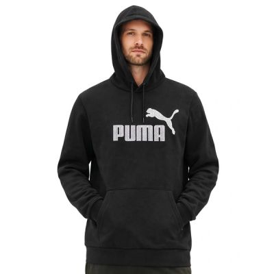 Puma bluza sportowa kangurka z kapturem męska czarna modna bawełniana