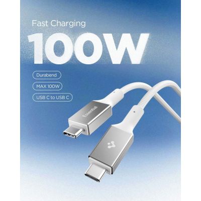 3. Kabel Spigen Essential EB10015CC USB-C / USB-C 100W 150cm - biały