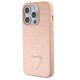 2. Etui Guess Croco Triangle Metal Logo na iPhone 15 Pro - różowe