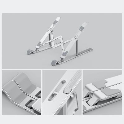 11. Podstawka pod laptopa Orico PFB-A21 11-17" regulowana składana - srebrna