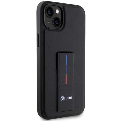 4. Etui BMW Grip Stand Hot Stamp na iPhone 14 / 15 / 13 - czarne