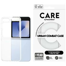Etui CARE by PanzerGlass Flagship Urban Combat do Samsung Galaxy Z Flip 7 FE / Flip 6 - przezroczyste