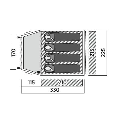 6. Namiot czteroosobowy Easy Camp Setesdal 4