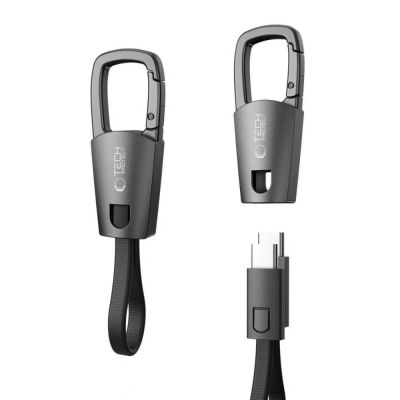 Kabel Tech-Protect Ultraboost DNA z brelokiem USB-C PD 60W / 3A - szary