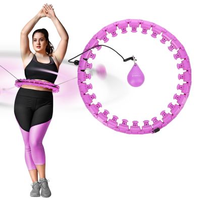 2. ZESTAW HULA HOP HHW12 VIOLET Z WYPUSTKAMI I OBCIĄŻNIKIEM HMS + PAS BR163 BLACK PLUS SIZE
