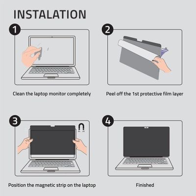 5. Qoltec Filtr prywatyzujący do MacBook Air 13.6" | Magnetyczny | Ochrona wzroku