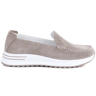 2. Skórzane mokasyny na grubej podeszwie ażurowe fango Jezzi 9793