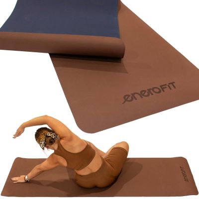 8. MATA DO JOGI I FITNESS TPE ANTYPOŚLIZGOWA BRĄZOWA ENERO FIT