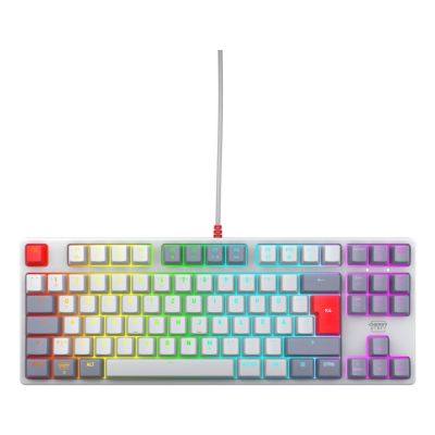 2. CHERRY K4V2 TKL klawiatura Gaming USB QWERTZ Niemiecki Szary, Jasny Szary, Czerwony