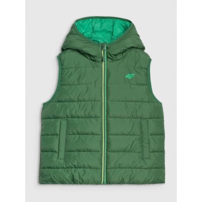 6. Bezrękawnik puchowy z wypełnieniem syntetycznym chłopięcy 4F 4FJRAW25TVJAM324-41S